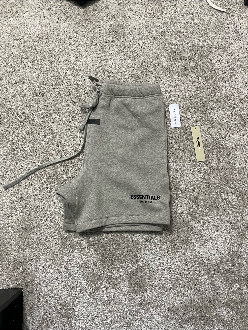 Essentials Grey Logo Fleece Shorts